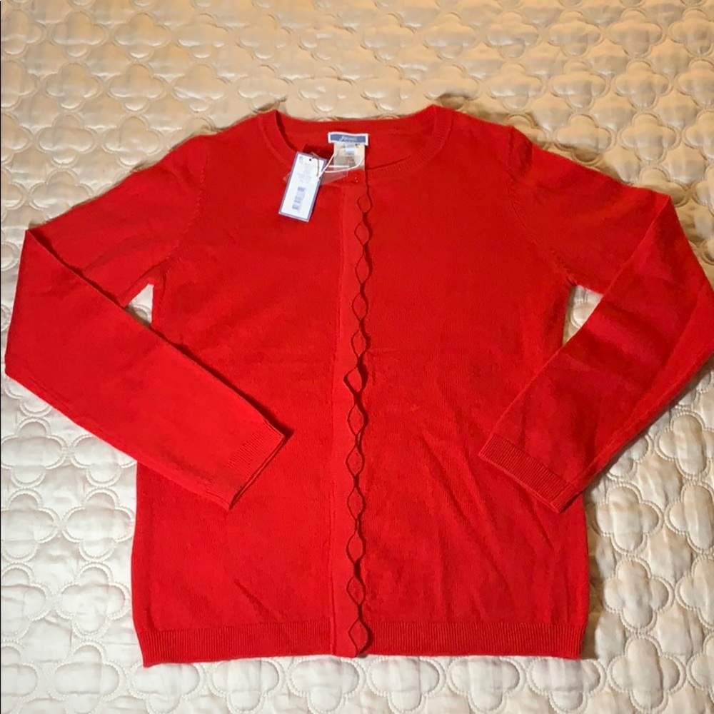 Jacadi Paris girls red cardigan